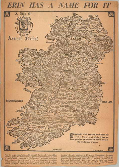 ERIN HAS A NAME FOR IT: A Map of Ancient Ireland | Curtis Wright Maps