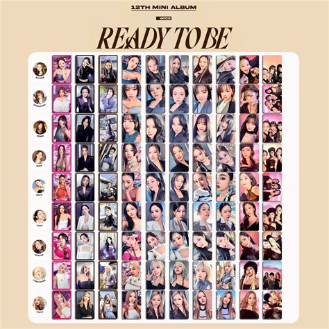 9 Unids/SET TWICE READY TO BE 12th Mini Album Photocards ME FREE ...