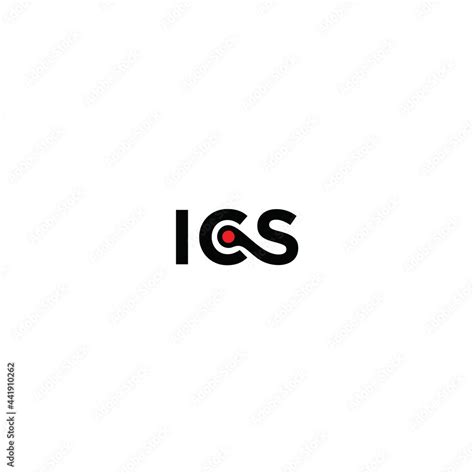 ICS IC CS Text Red and Black Logo Vector Stock Vector | Adobe Stock