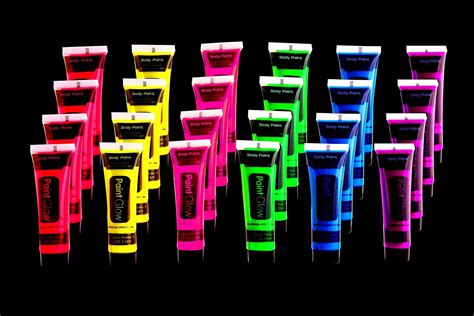 Amazon.com : Black Light Neon Face and Body Paint Glow in the Dark ...