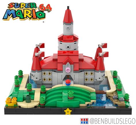 LEGO Peach's Castle (Super Mario 64) | This microscale MOC d… | Flickr