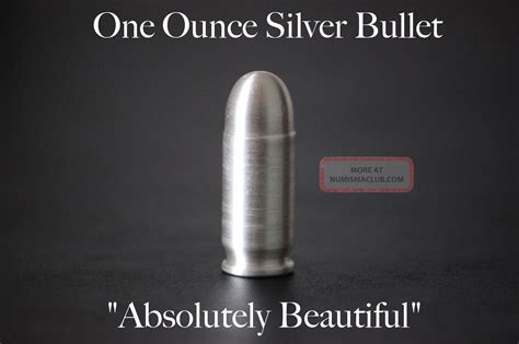 1 Oz Silver Bullet -. 45 Acp Caliber -. 999 Pure Silver