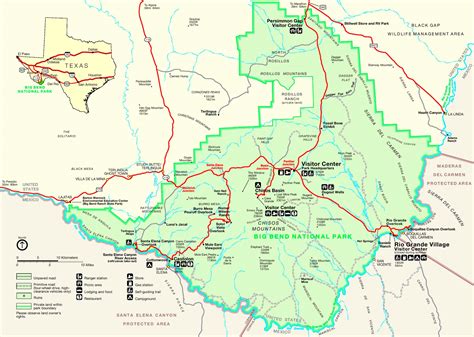 Big Bend National Park tourist map - Ontheworldmap.com