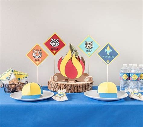 Cub Scout Centerpieces - Blue and Gold Banquet, Made with Cricut ...