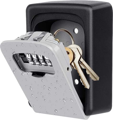 Amazon.com: Key Lock Box Wall Mounted, 4 Digit Combination Lock Box for ...