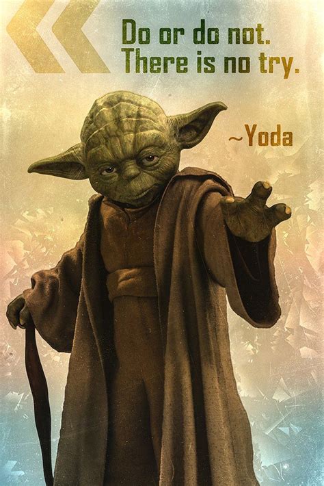 Yoda Quote Do Or Do Not Poster | Yoda quotes, Yoda, Canvas poster