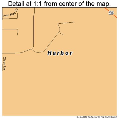 Harbor Oregon Street Map 4132100