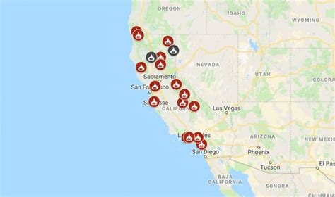 California Fires: Map Shows The Extent Of Blazes Ravaging State's ...