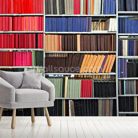 Colourful Library Wall Mural | Wallsauce UK