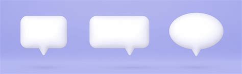 Premium Vector | 3d speech bubbles set realistic white chat dialogue ...