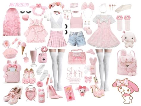 Sanrio my melody inspired pink fashion set. Discover outfit ideas for ...