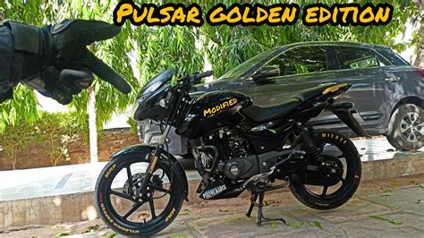 Modified pulsar_125 into golden edition/गोल्डन पल्सर 125 - YouTube