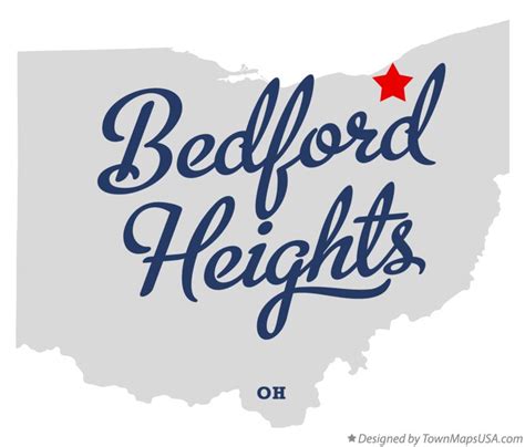 Map of Bedford Heights, OH, Ohio