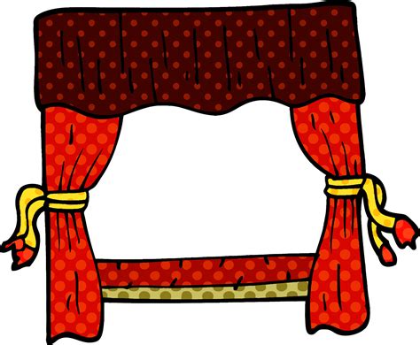 cartoon doodle stage curtains 12207272 Vector Art at Vecteezy