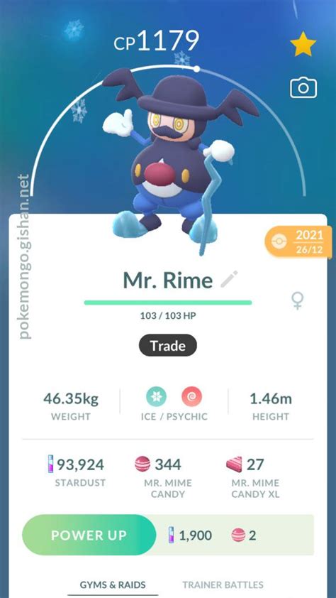 Mr. Rime - Pokemon Go