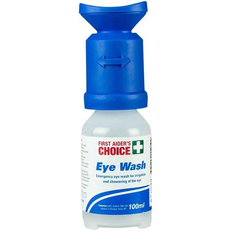 First aider's Choice SALINE EYE WASH FAC 100ml Saline W/ Eye Cap