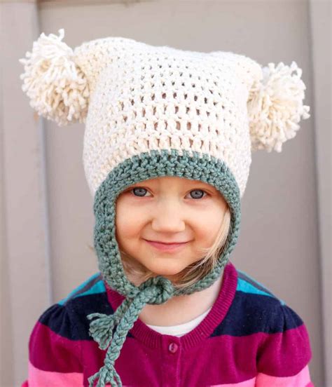 Free Beginner Crochet Beanie Hat Pattern "Pom Pom Party"