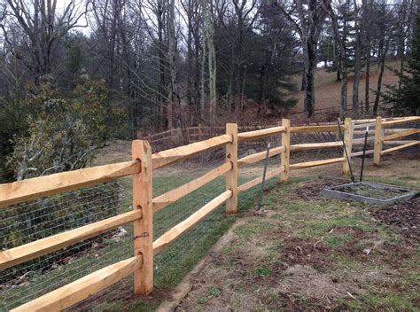 Rustic Split-Rail Cedar Fence with Wire Sheep Panels