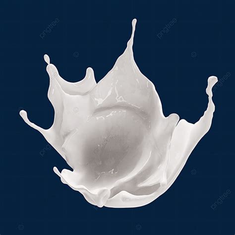 Three Dimensional White Transparent, Three Dimensional Milk Splash ...