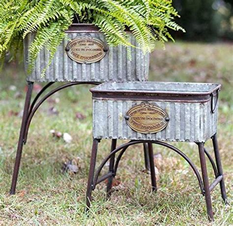 Galvanized Metal Planters