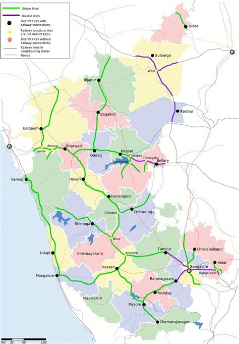 Karnataka Railway Map - Railway Map Infrastructure Development Ports ...