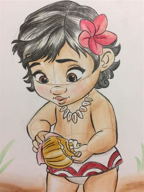 Baby Moana Drawing at GetDrawings | Free download