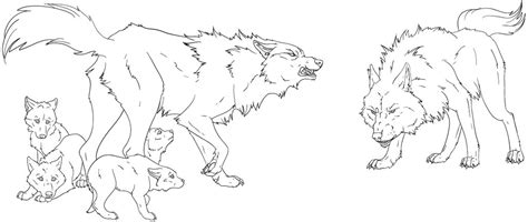 Wolf Family Drawing at GetDrawings | Free download