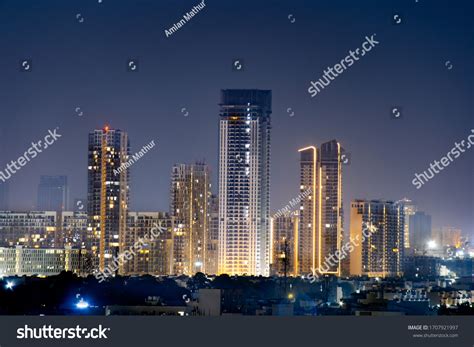 High Rise Multi Story Skyscrapers Lit Stock Photo 1707921997 | Shutterstock