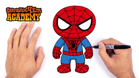 Spiderman Drawing For Kids Step By Step - How To Draw Spider Man With ...