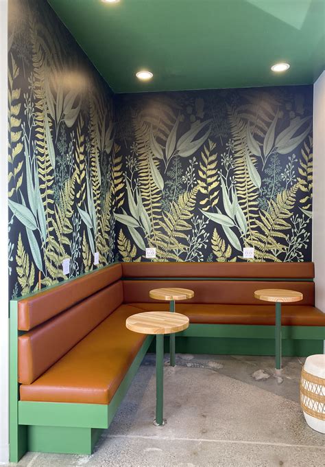 Restaurant Decor | Botanical Wallpaper Mural | Restaurant Ideas | Wall ...