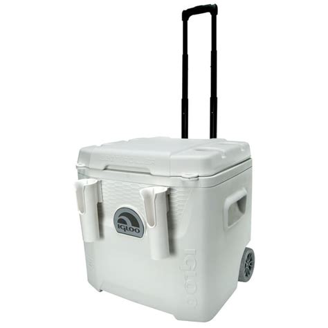 Igloo 52-Quart Marine 5-Day Ice Chest Cooler with Wheels - White ...