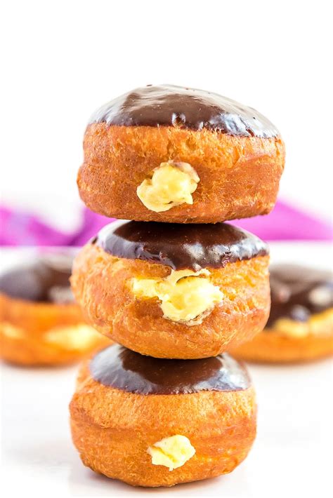 Boston Cream Donuts Recipe | Sugar and Soul Co