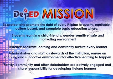 DepEd Vision, Mission, Core Values (English/Tagalog) Free Download ...