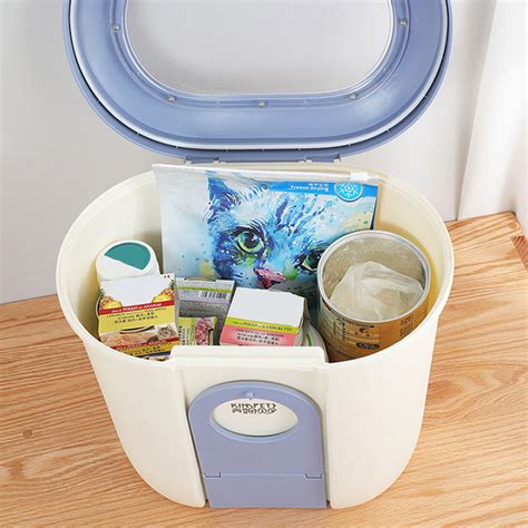 Large 5l Pet Food Storage Container With Bowl Moistureproof Easyclean ...