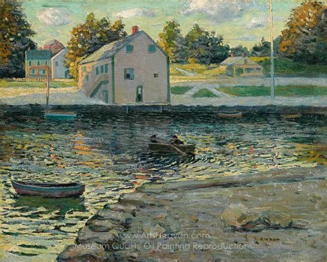 Ernest Lawson Boating on the Connecticut River Painting Reproductions ...