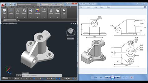 Autocad 3D practice drawing : SourceCAD - YouTube