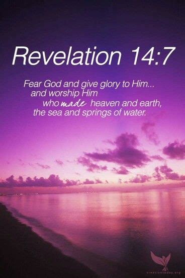 Revelation 14:7 | The revelation of jesus christ, Revelation 14, Revelation