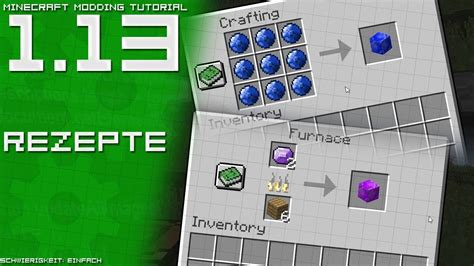 Rezepte | Minecraft Modding Tutorial [1.13 | DE/GER] - YouTube