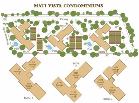 Map Layout Maui Vista Resort