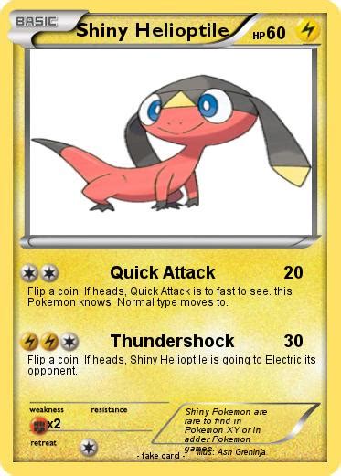 Pokémon Shiny Helioptile - Quick Attack - My Pokemon Card