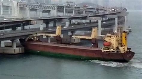 'Drunk' Russian sailor crashes massive cargo ship into South Korean ...