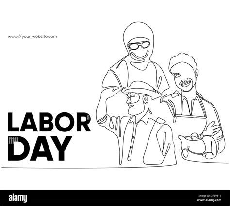 Happy Labour Day simple vector web banner. Set of tools. Lettering ...