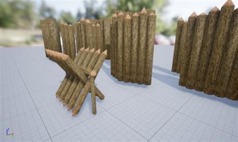 Stockades medieval 3D model - TurboSquid 1269724