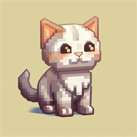 Premium AI Image | Cute Cat Pixel Game Design For Instagram