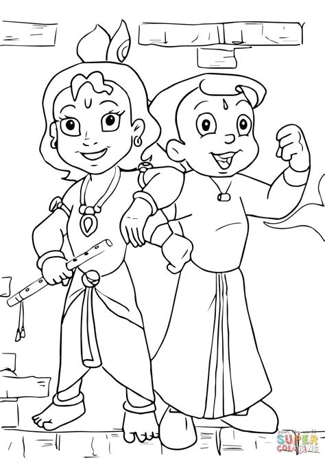 Chota bheem and chutki coloring pages – Artofit