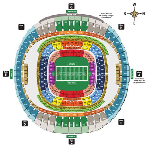 Mercedes-Benz Superdome, New Orleans LA - Seating Chart View