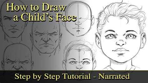 How to Draw a Child's Face and Study Proportions - Narrated - YouTube