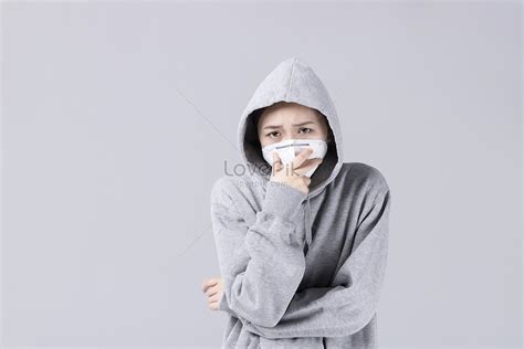 A Girl Coughing With A Mask Picture And HD Photos | Free Download On ...