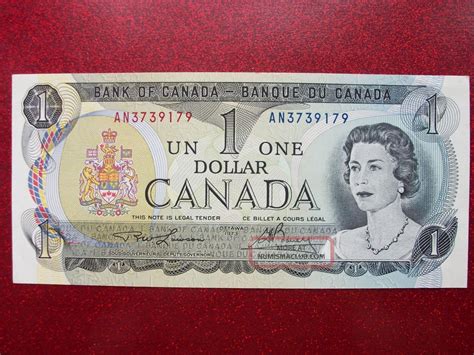 Crisp Uncirculated 1973 Canadian One Dollar Bill