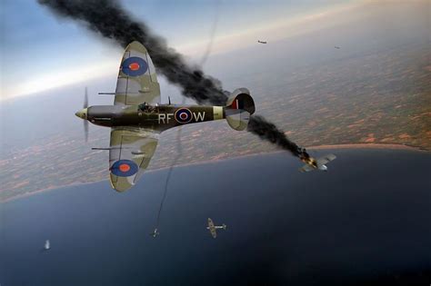 Flight Artworks Spitfires in Channel dogfight | Aircraft art, Wwii ...